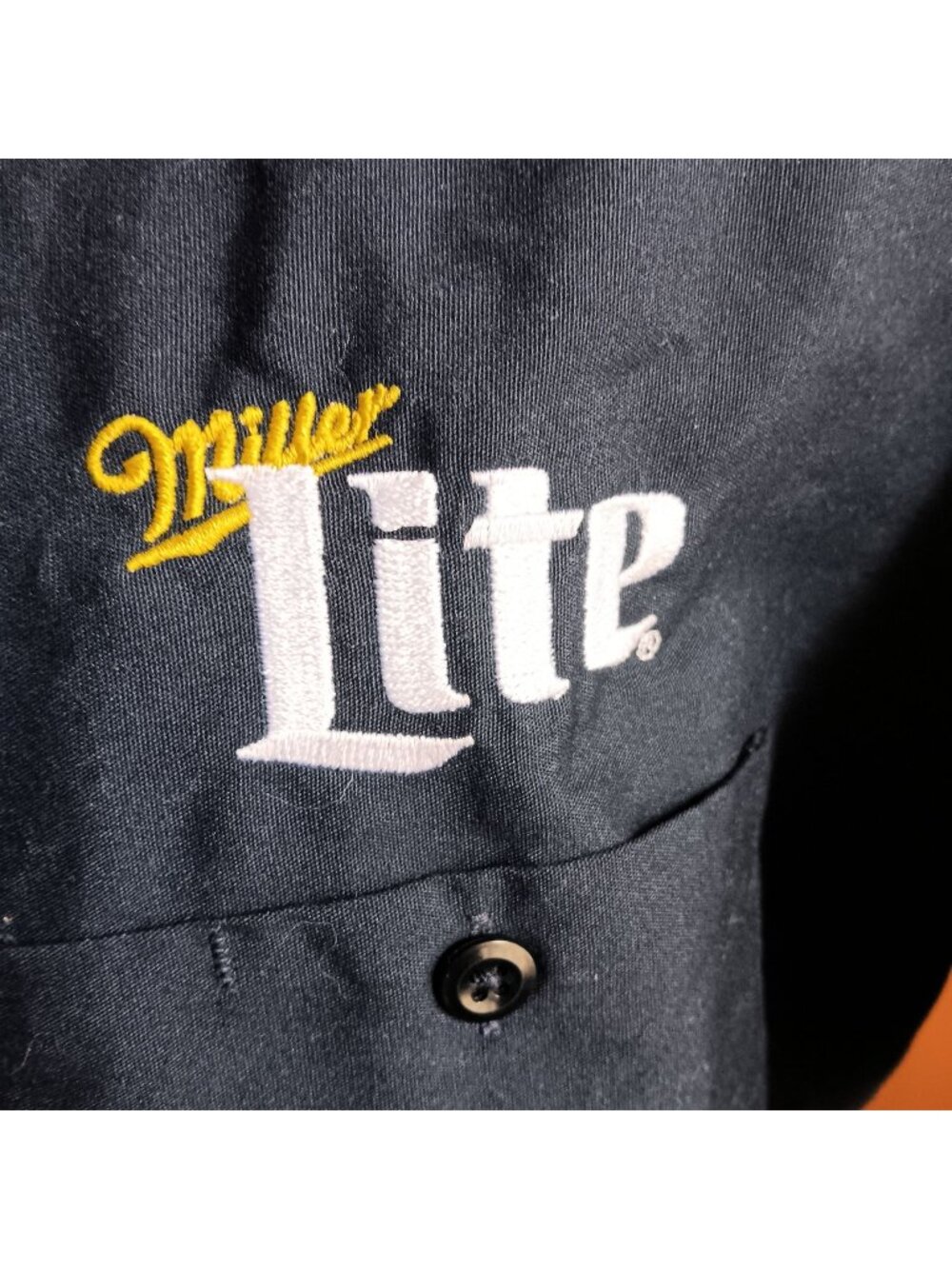 Lite Beer Shirt XL Vintage Miller Delivery Driver Uniform 1990's Embroidered